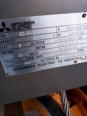 三菱電機FA産業機器 S2-5-LM3 5.0Tホイスト