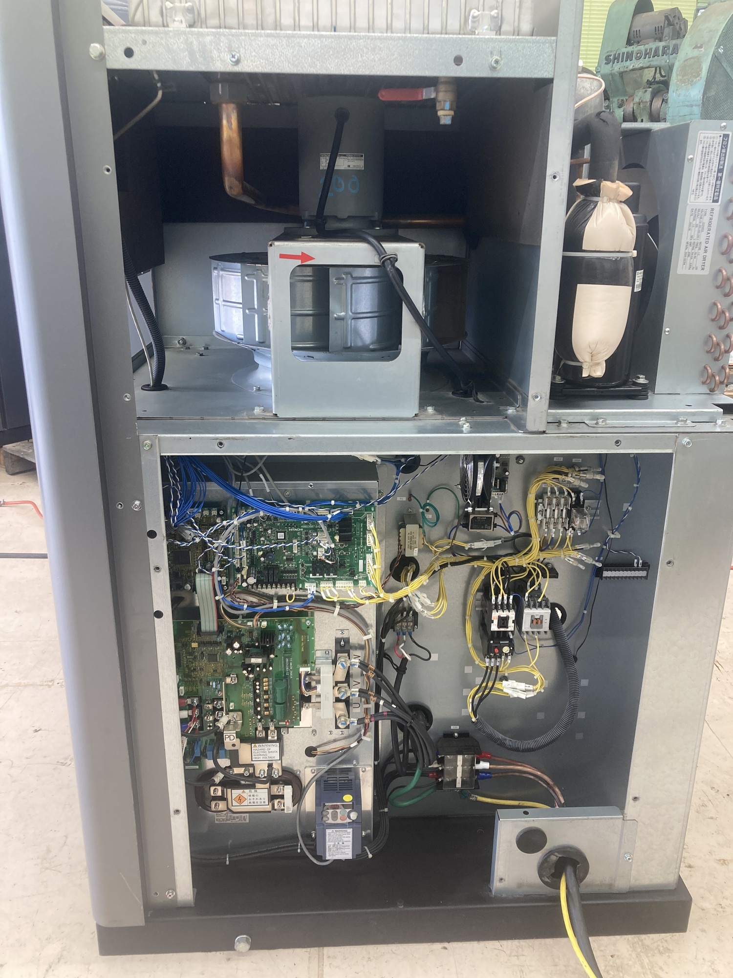 22kwコンプレッサー(ドライヤー内蔵) 日立産機システム OSP-22VARN2