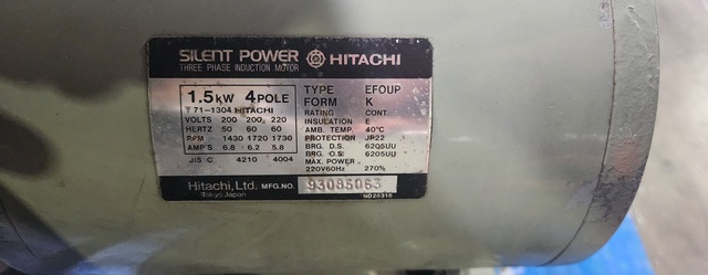 日立 HITACHI 1.50P-8.5T 1.5kwコンプレッサー